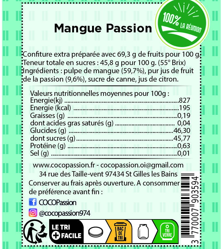 Mangue et Fruit de la Passion