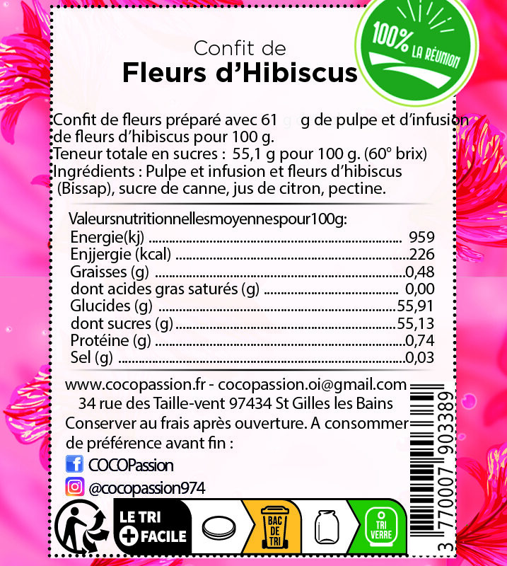 Confit de Fleurs d&rsquo;Hibiscus