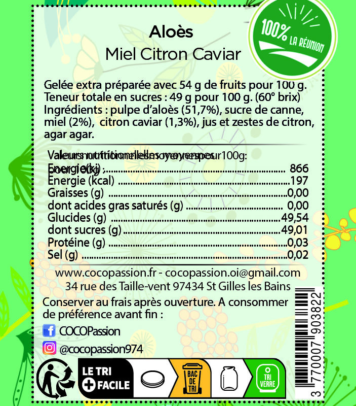 ALOES MIEL CITRON CAVIAR