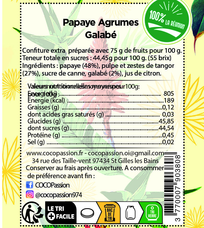 Papaye Agrumes Galabé