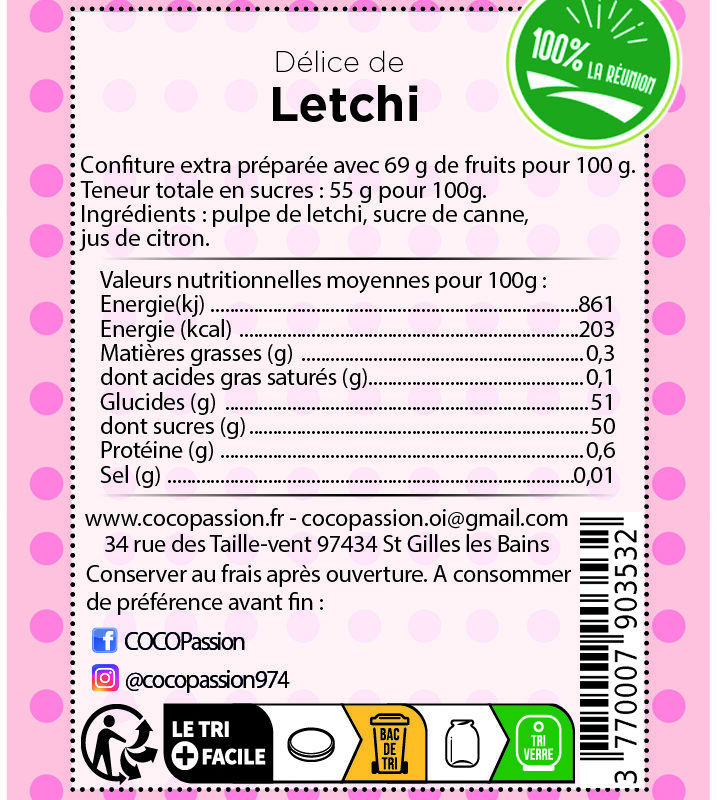 Confiture extra / Délice de Letchi