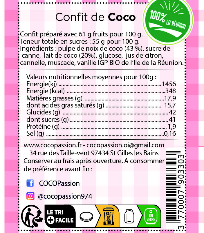 Confit de Noix de Coco