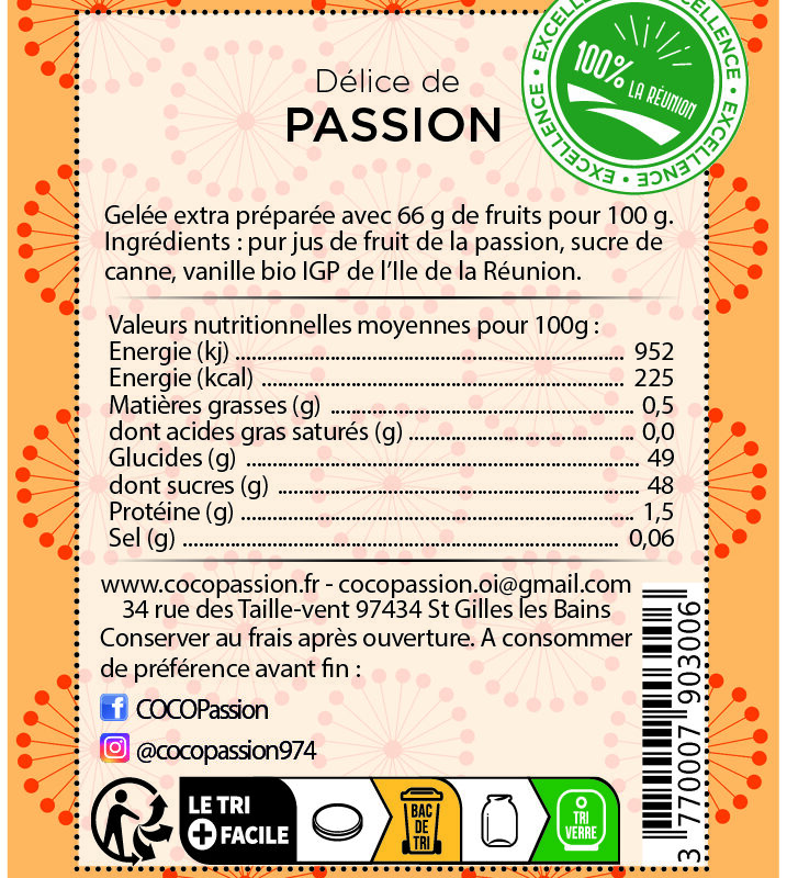 Gelée extra / Délice de fruit de la Passion