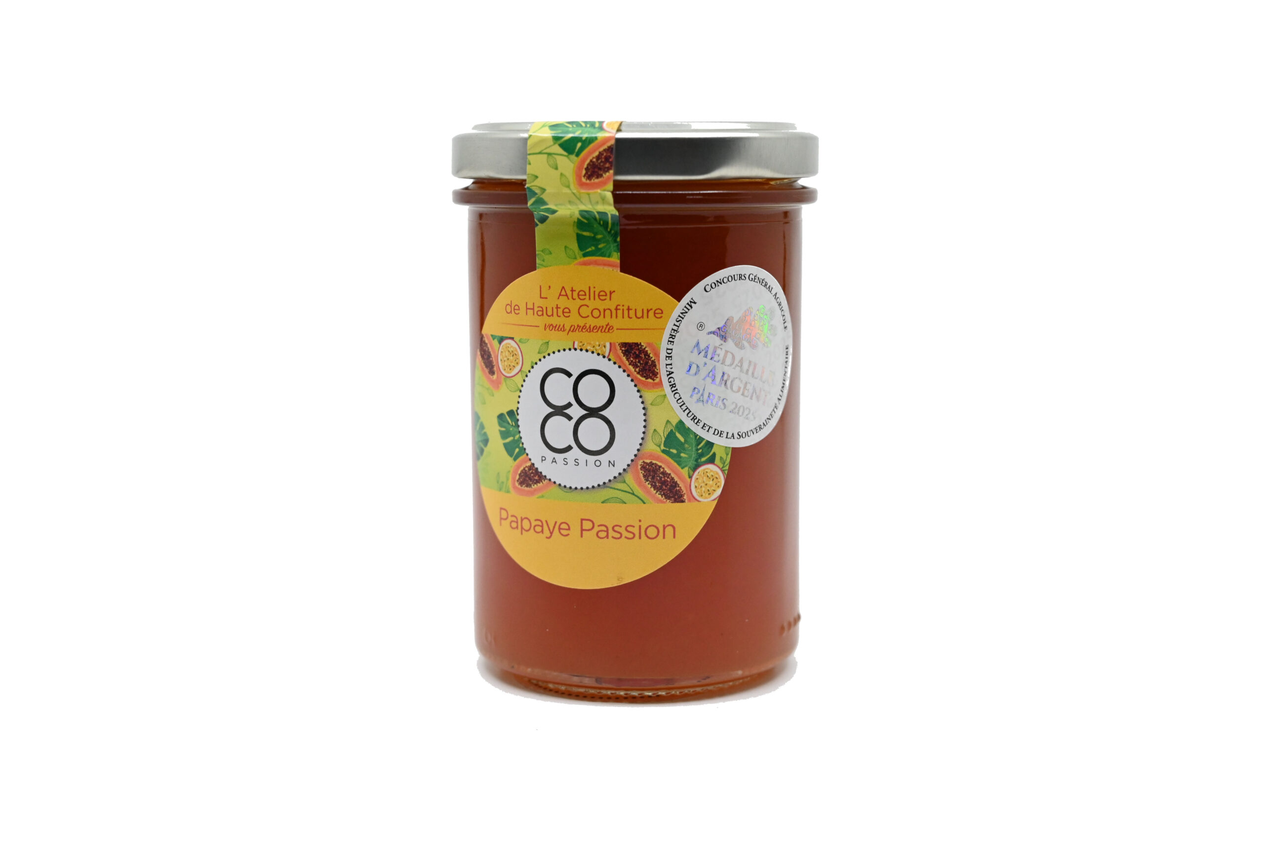 confiture extra de papaye aux fruits de la passion confiture artisanale de fruits exotiques coco passion l'atelier de haute confiture Île de La Réunion France