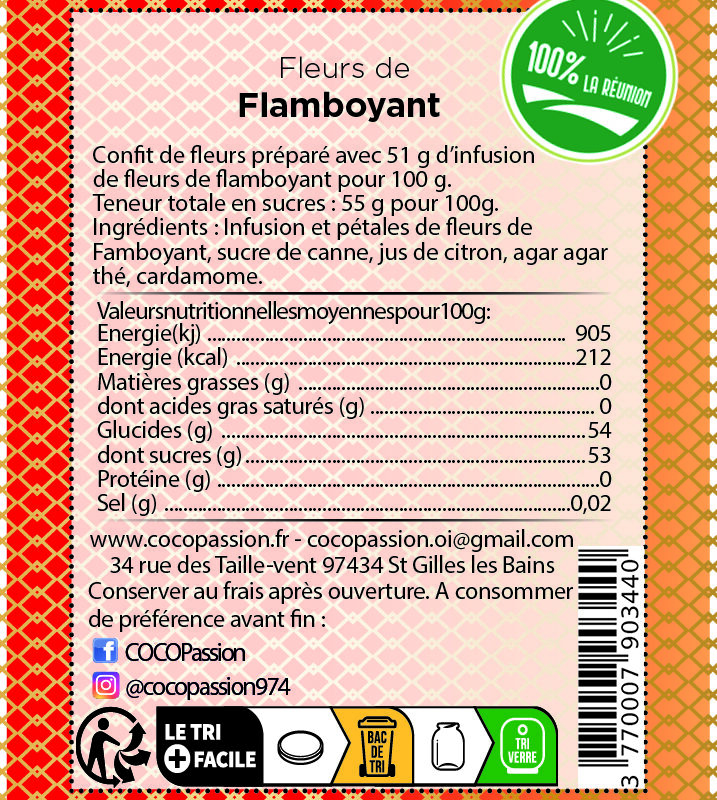 Gelée extra / Fleurs de Flamboyant