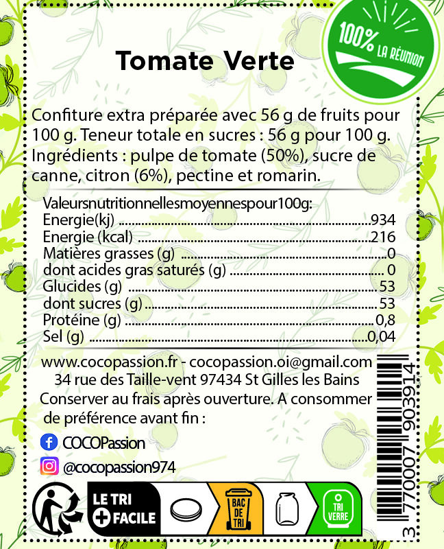 Confiture extra / Tomate verte