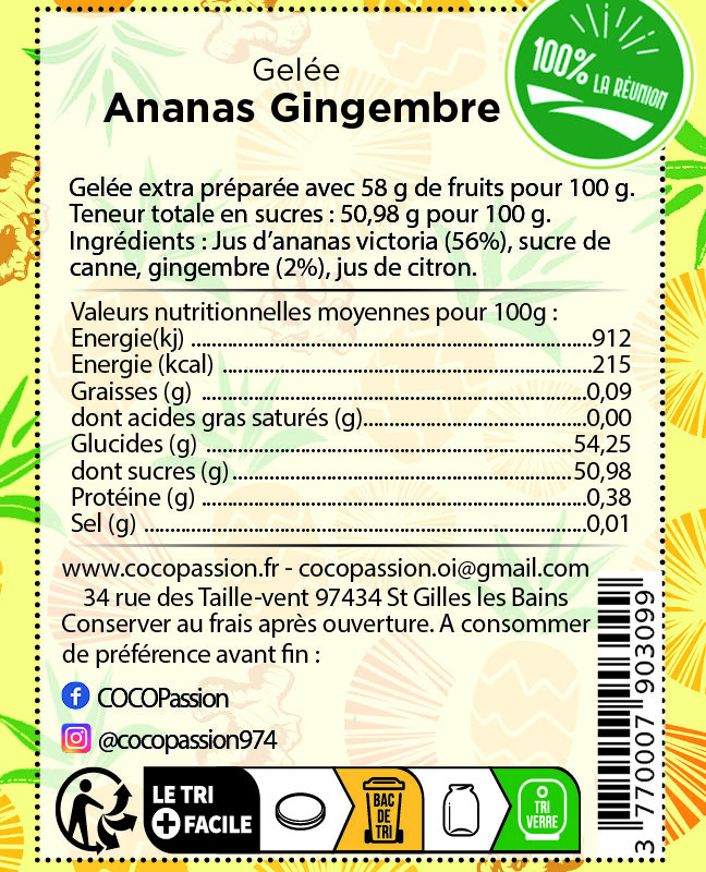 Gelée Ananas Gingembre
