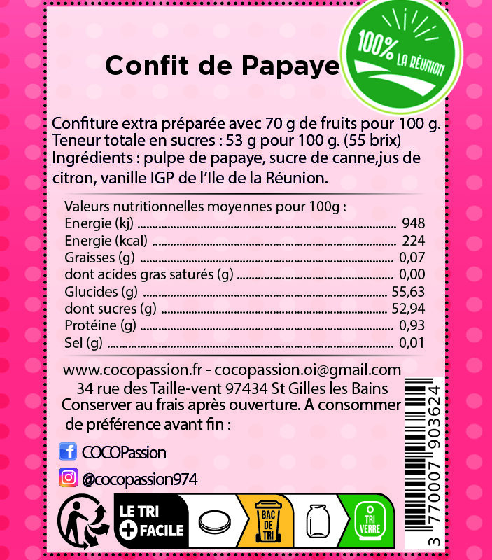 Confit de Papaye