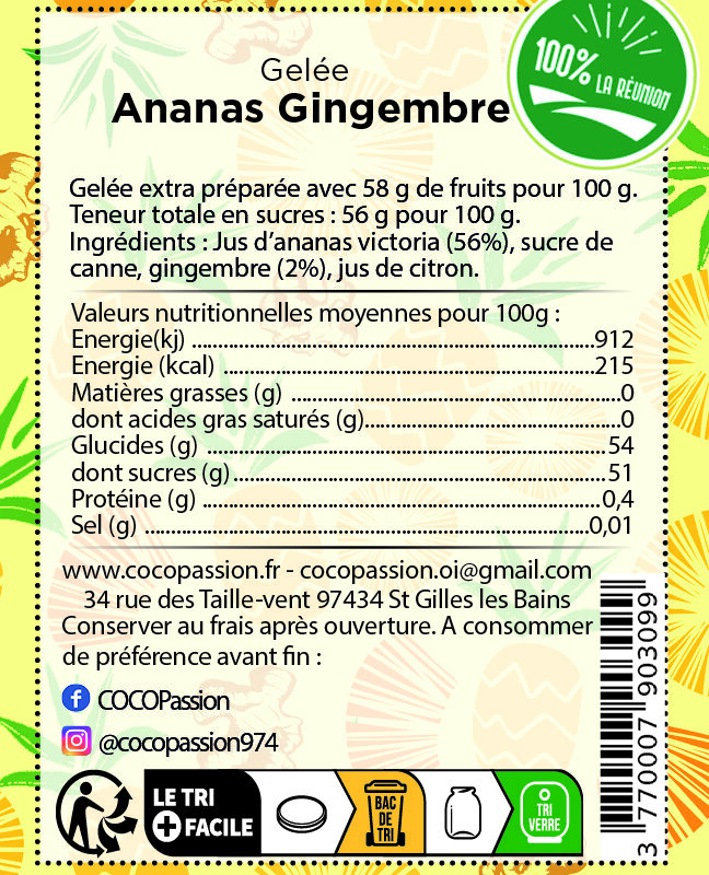 Gelée extra / Ananas Gingembre