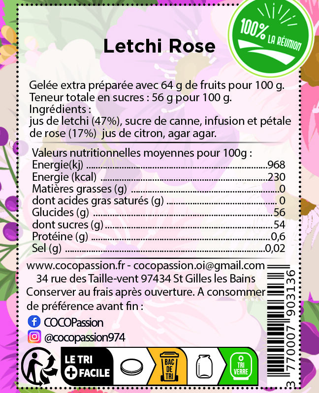 Gelée extra / Letchi rose