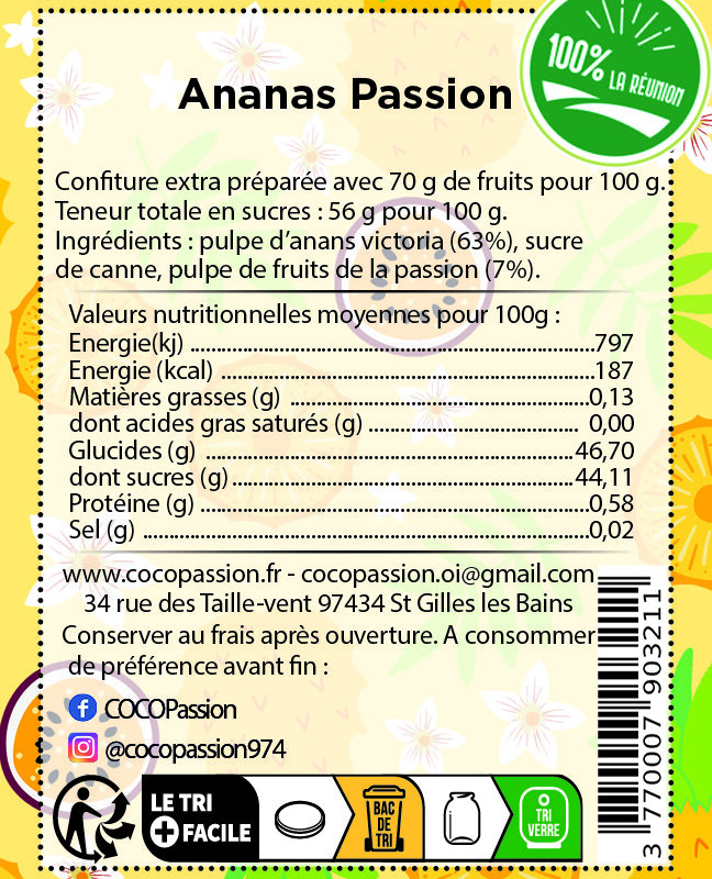 Confiture extra / Ananas Passion