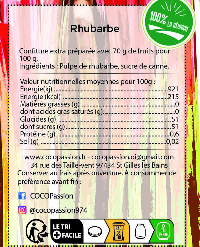 Confiture extra / Rhubarbe