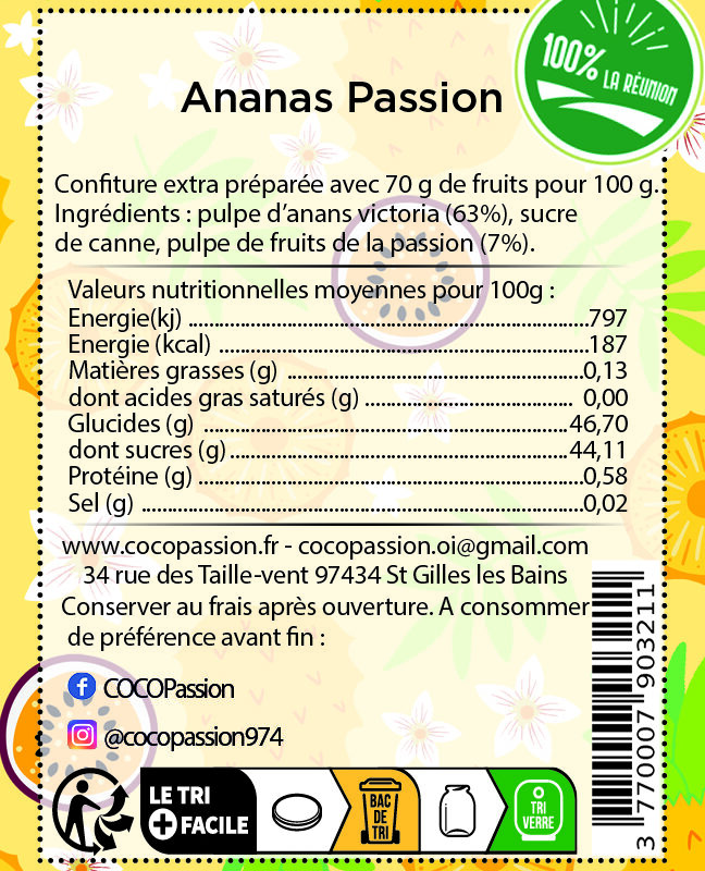 Confiture extra / Ananas Passion
