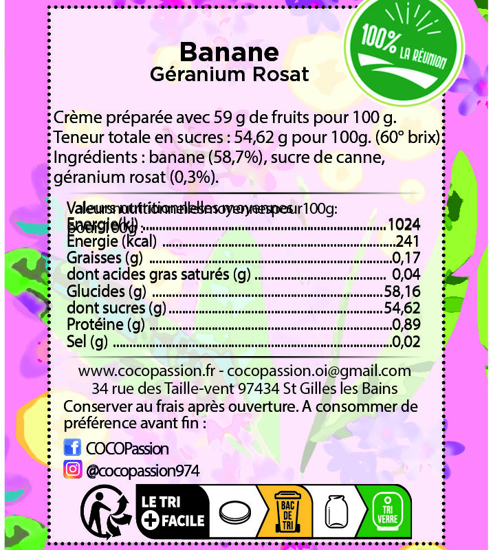 Banane Géranium rosat