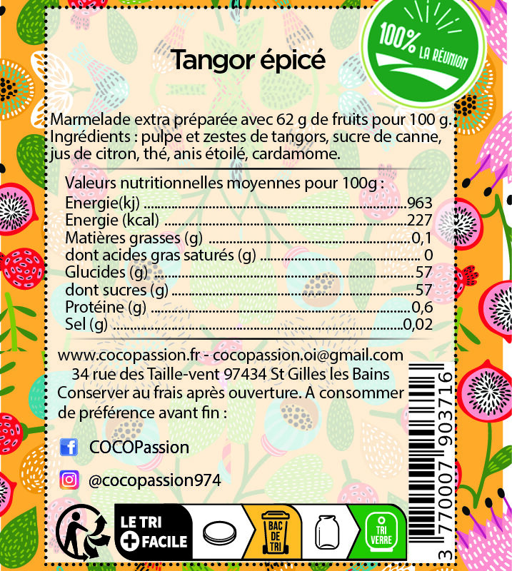 Marmelade extra / Tangor Epicé