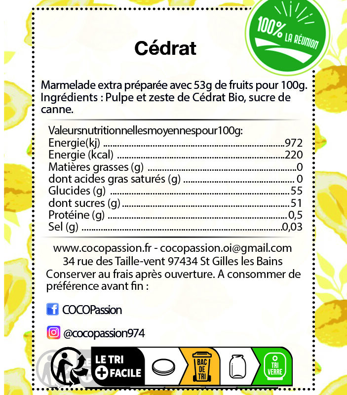 Marmelade extra / Cédrat