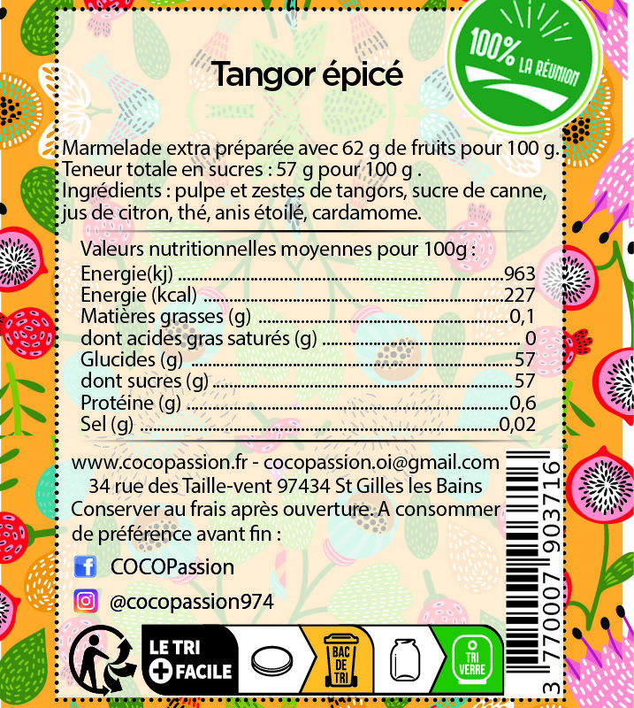 Marmelade extra / Tangor Epicé