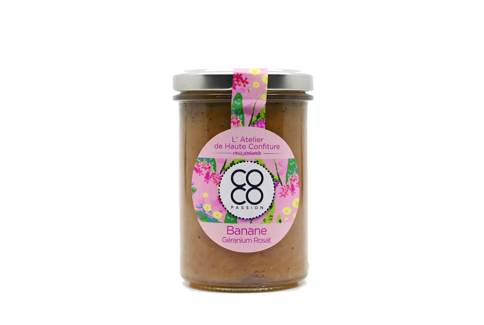 coco passion l'atelier de haute confiture île de La Réunion confiture artisanale extra crème de banane géranium rosat