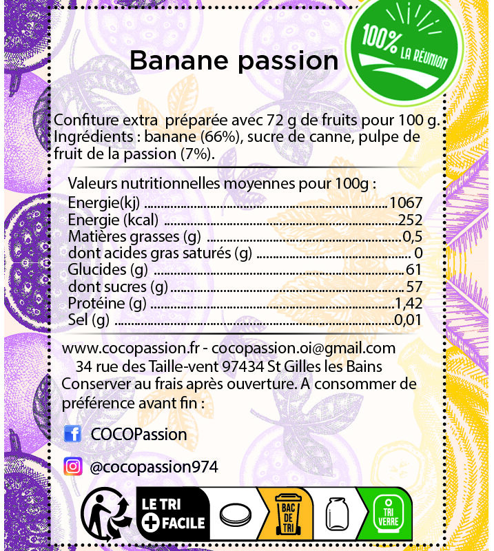 Confiture extra / Banane Passion