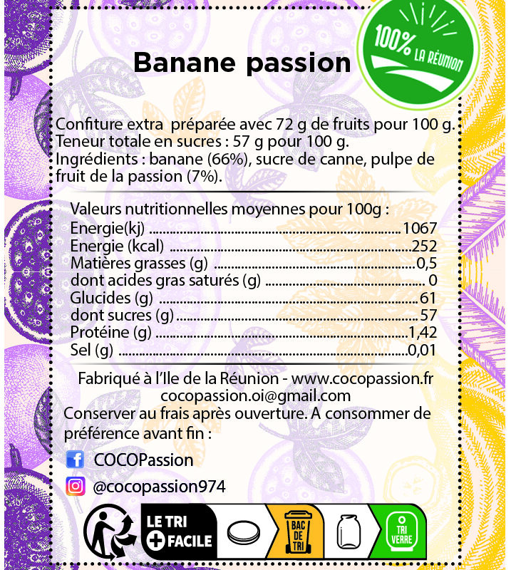 Confiture extra / Banane Passion